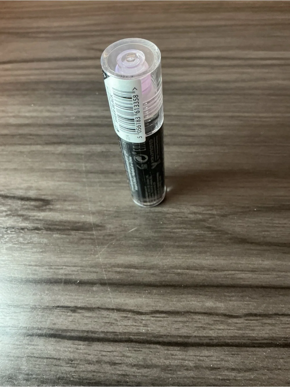 Lottie London Harley & Quinn Black Lip Gloss Roller Sheer Black Shine NWT